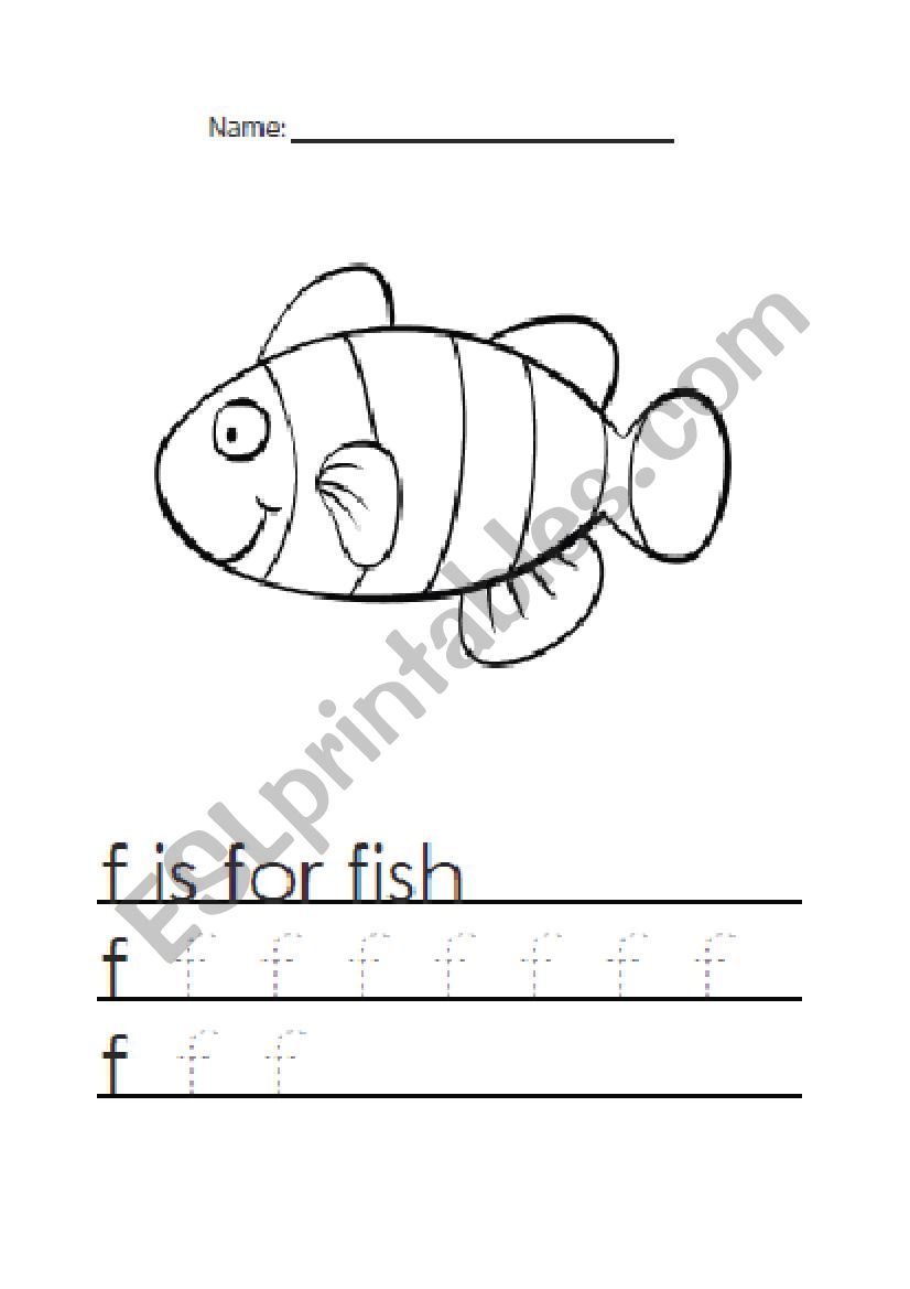 F beginning sound worksheet