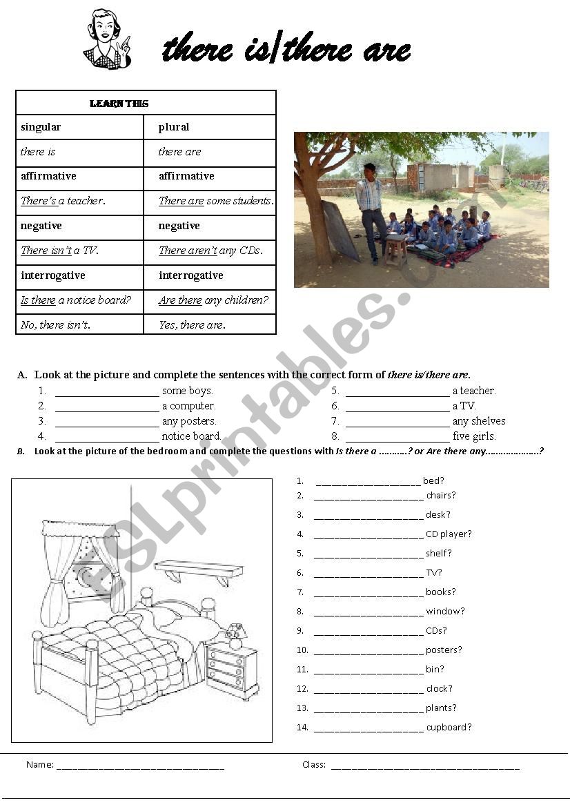 there is/there are worksheet