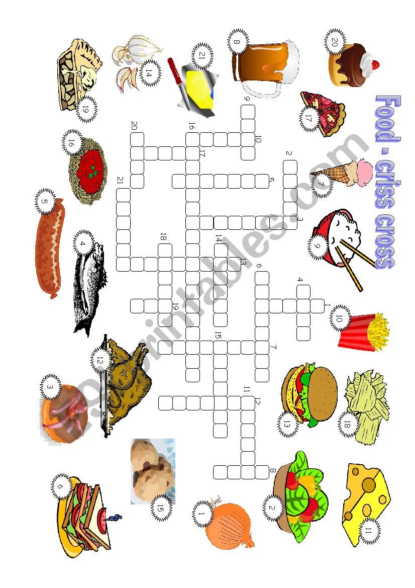 FOOD - puzzle (answer key included)
