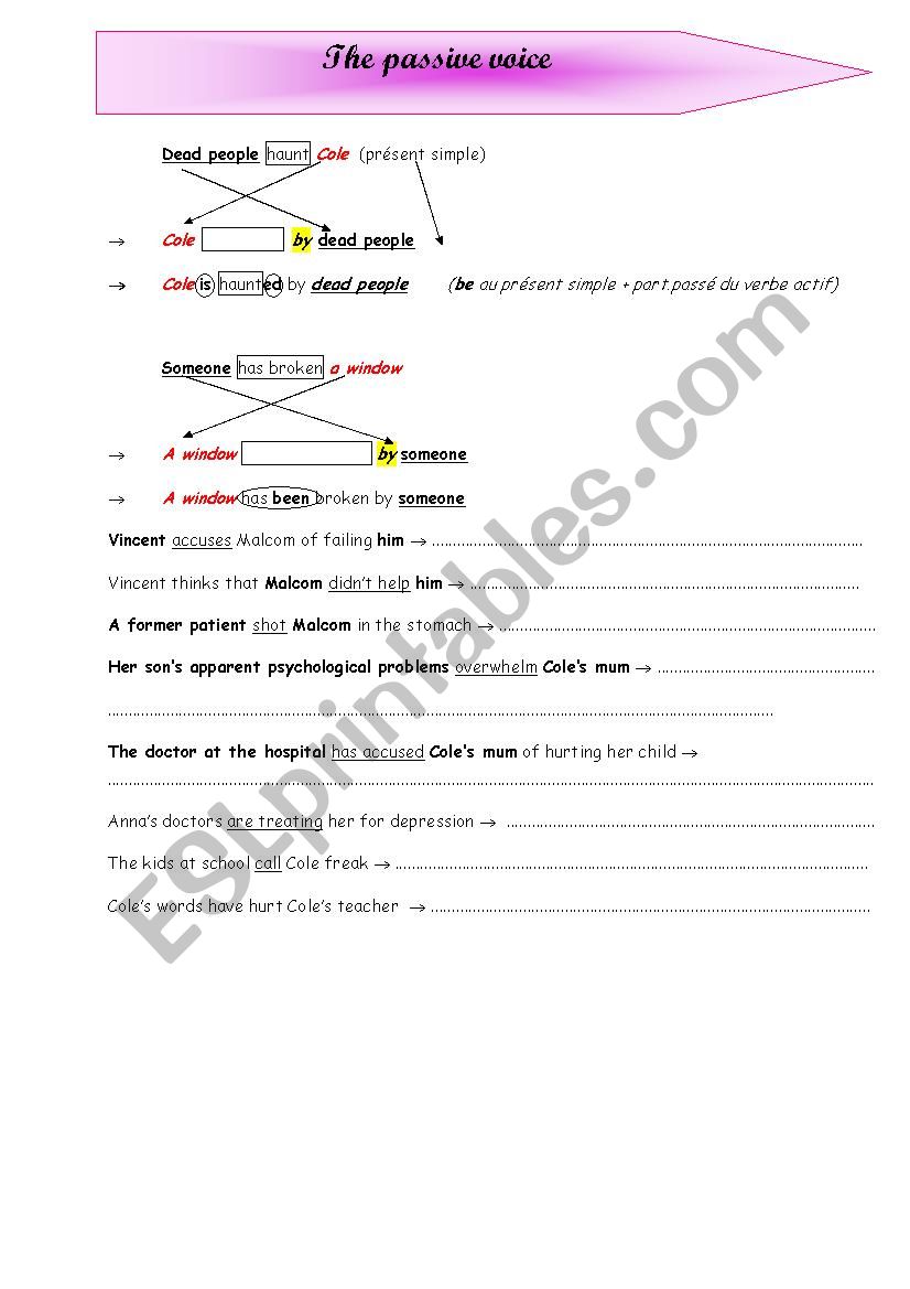 the passive voice - the sixth sense