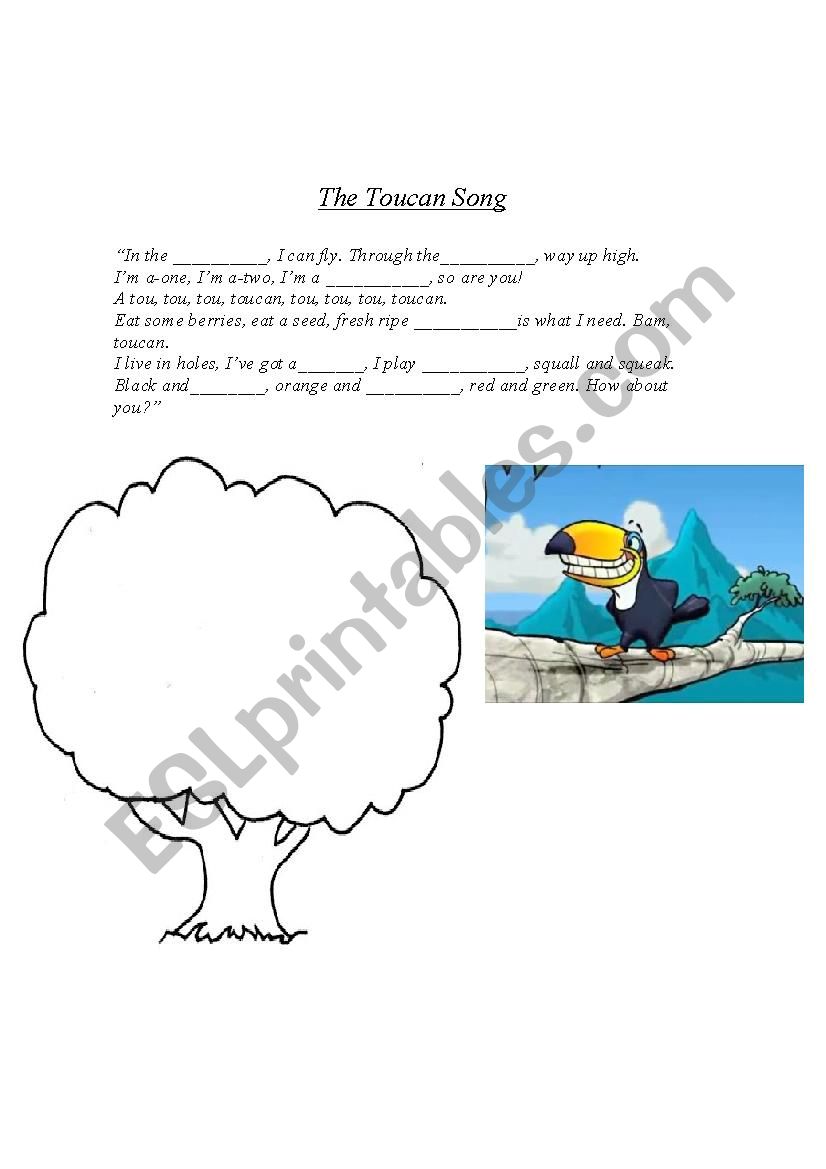 The Toucan Song worksheet