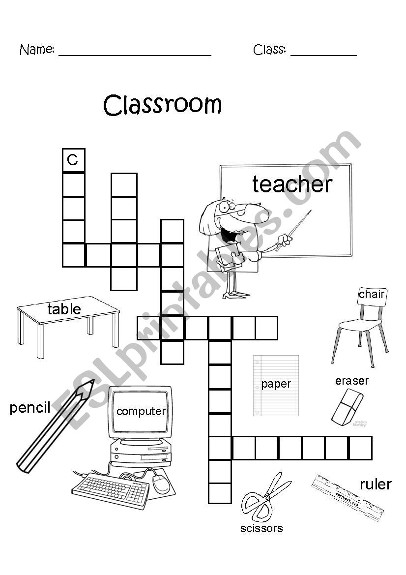 Back to School Puzzle worksheet