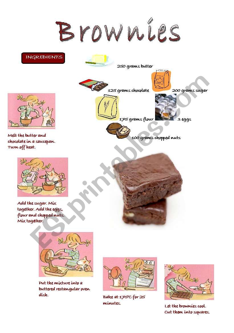 Brownies worksheet