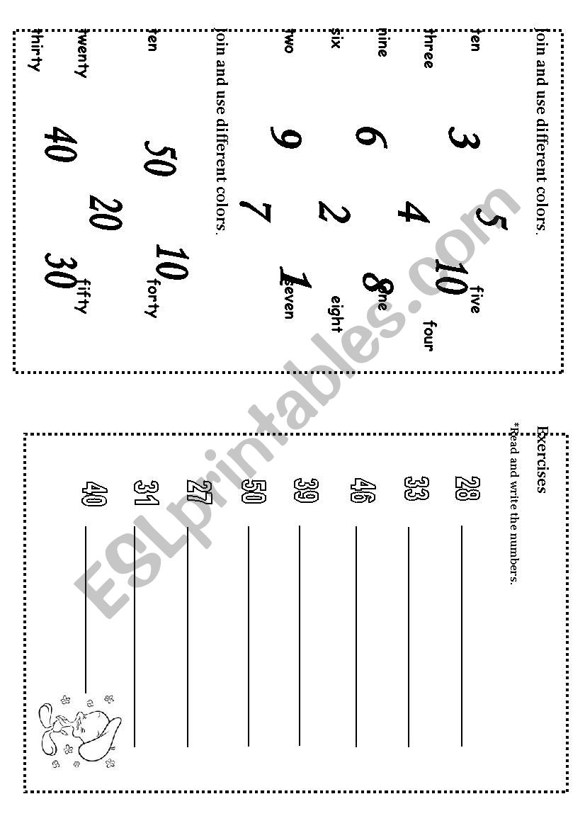 Numbers worksheet