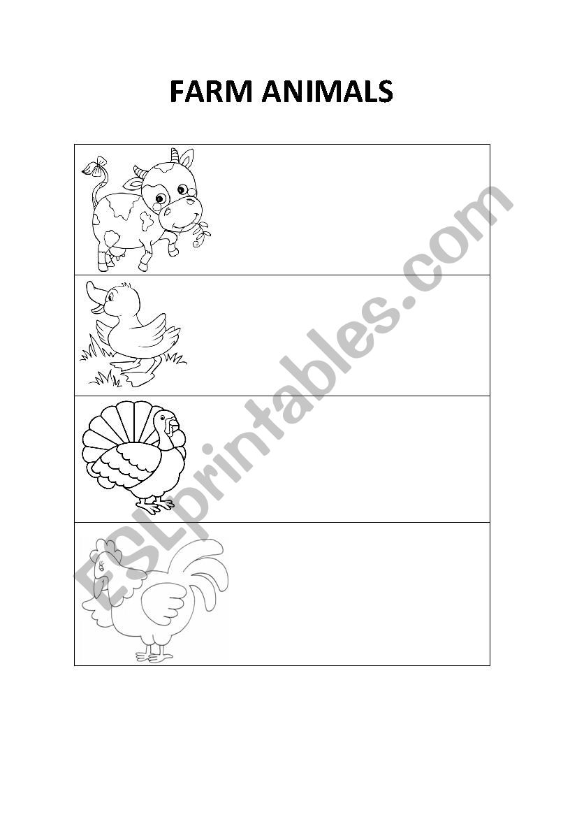 Farm Animals worksheet