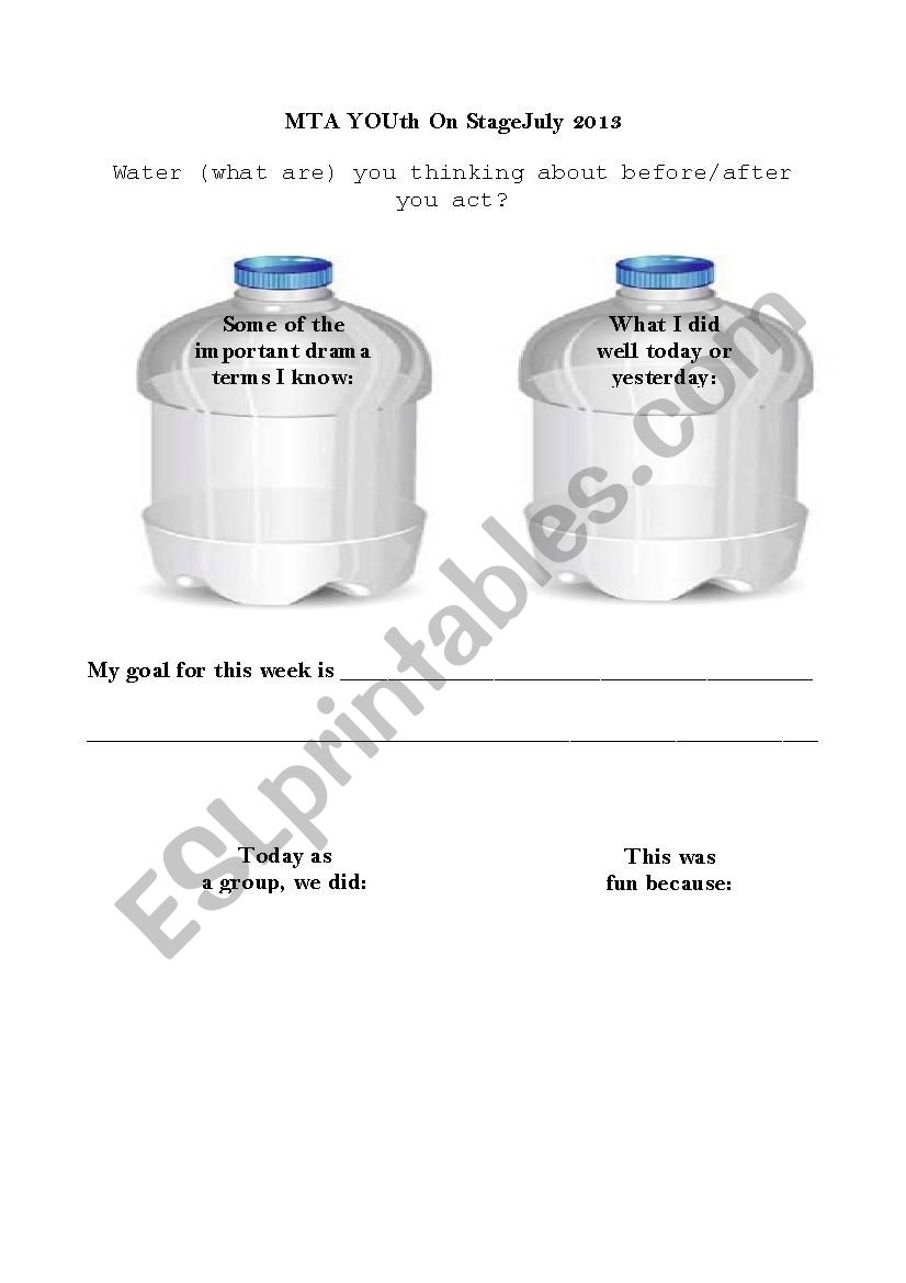 Water Pun Worksheet worksheet