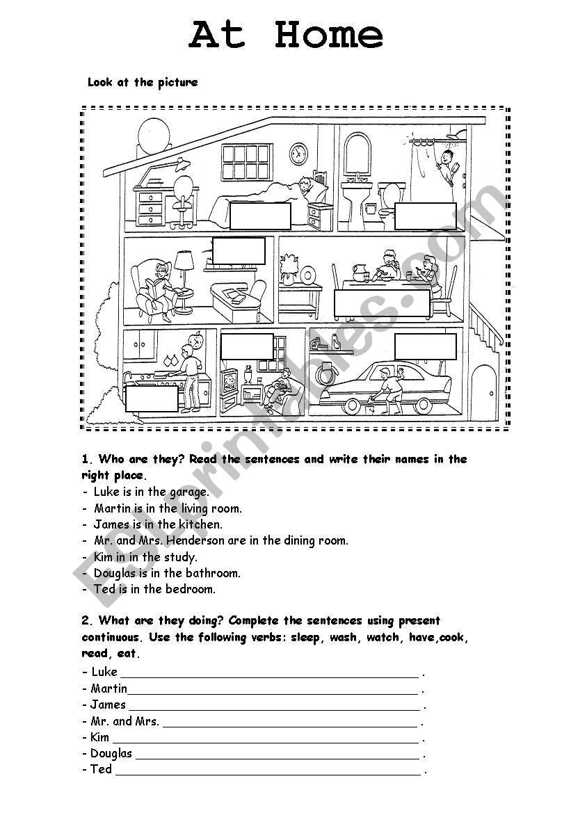 At home worksheet