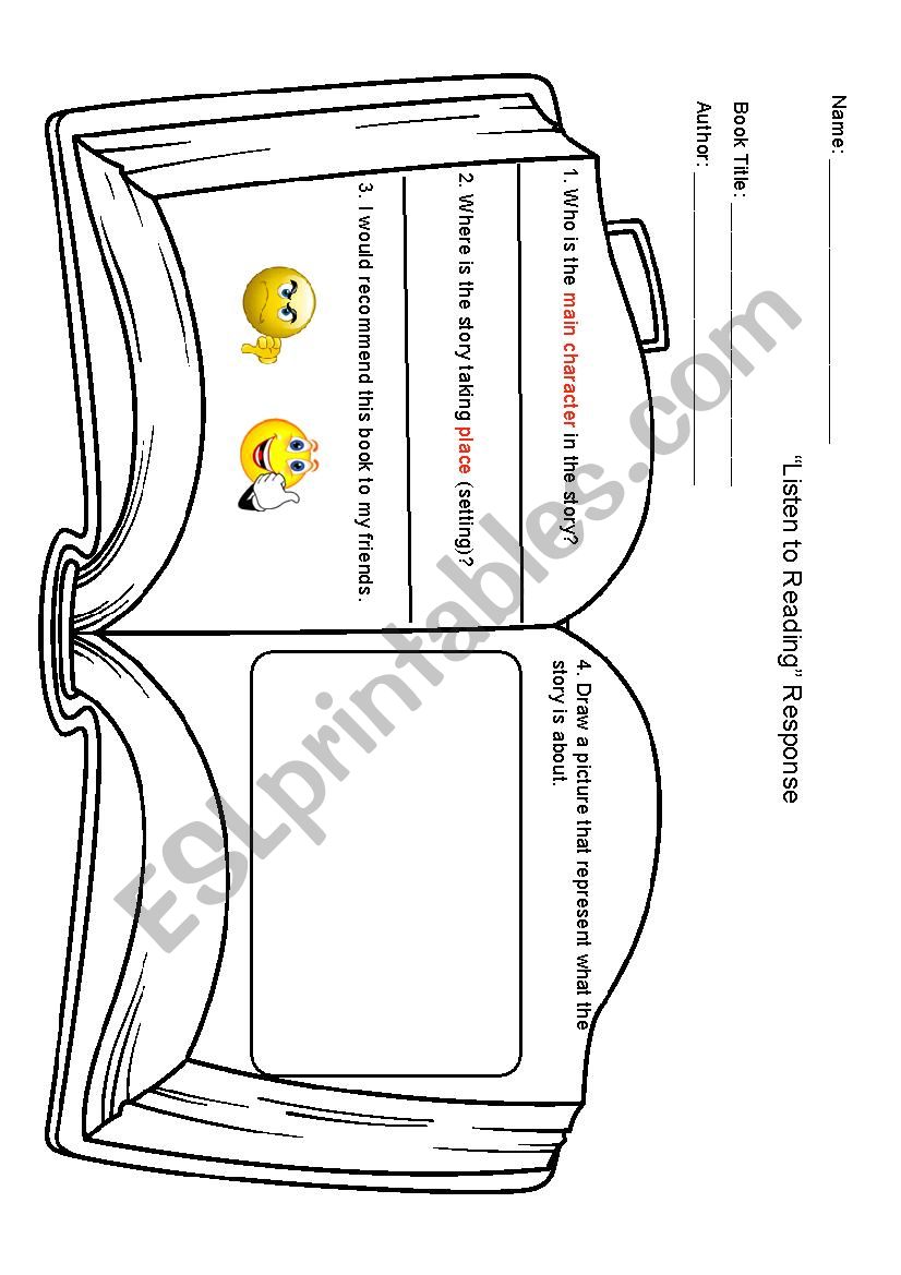 Listen to Reading Response worksheet