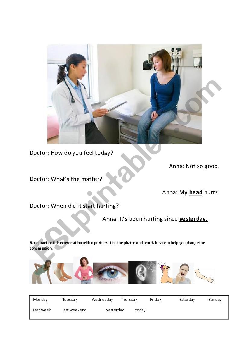Conversation with the Doctor worksheet