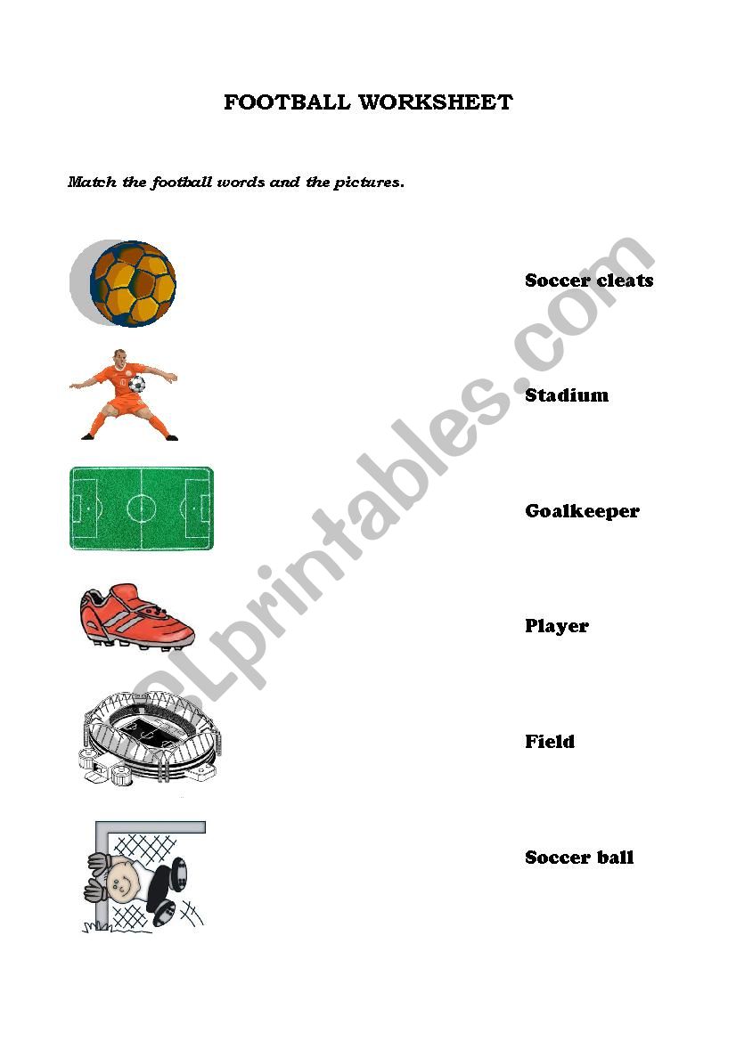 football worksheet worksheet