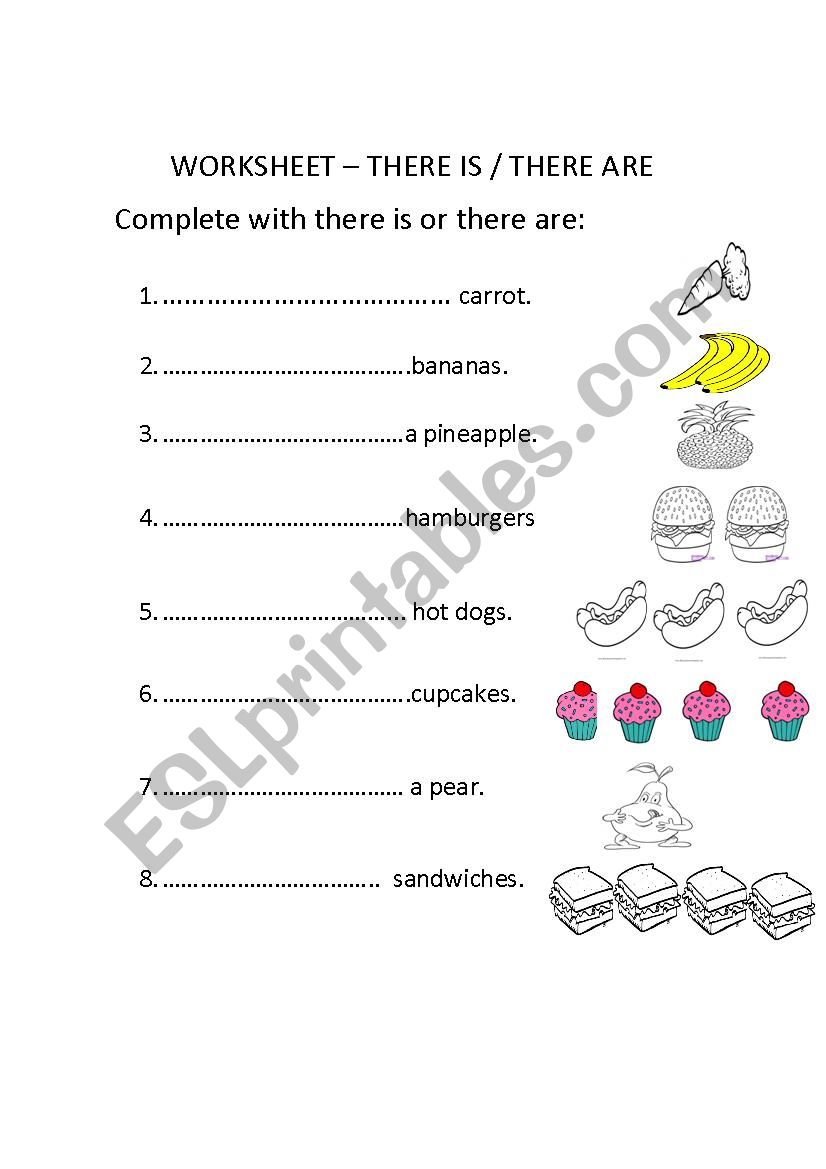 Exercises with There is / There are