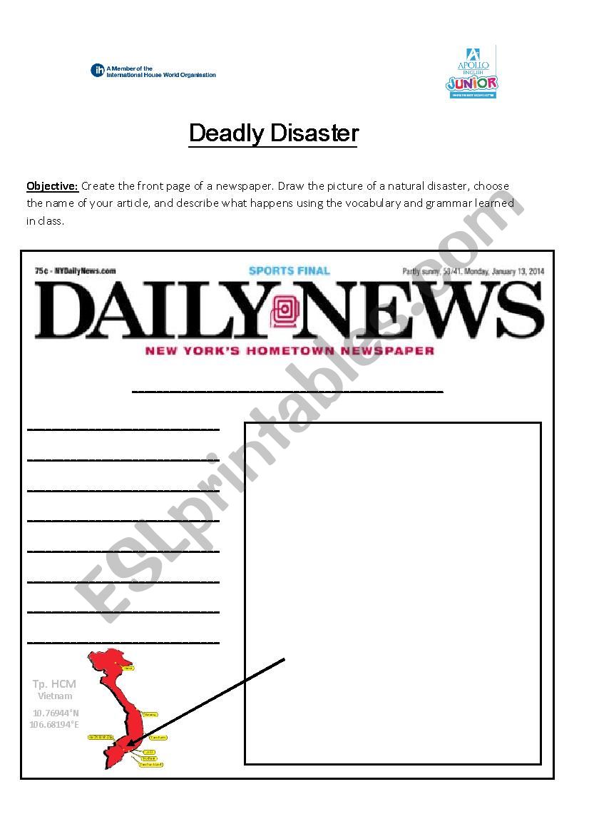 Deadly Disasters - Make a poster