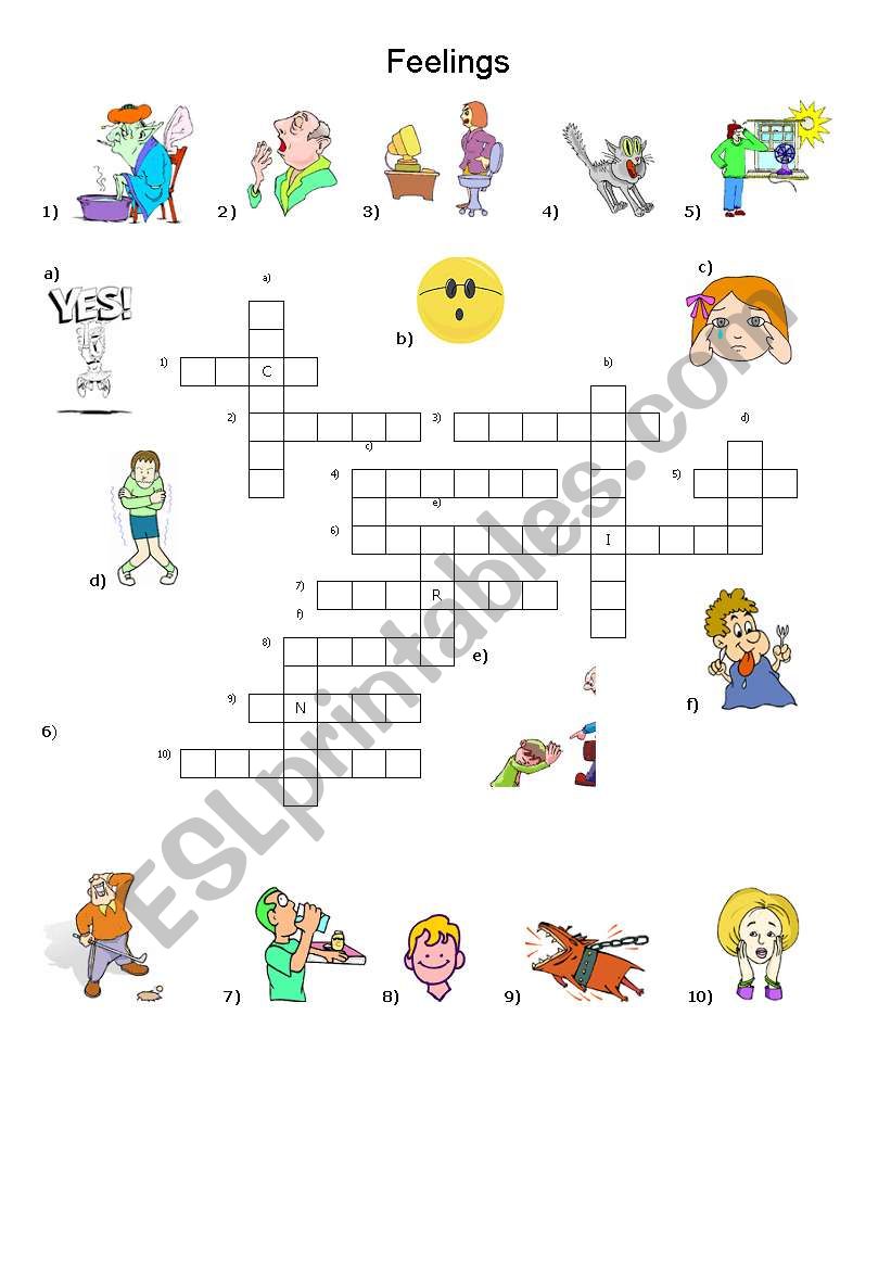 crosswords feeling adjecttives