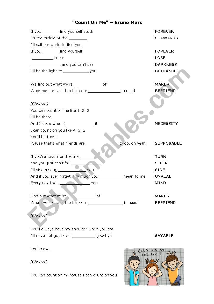 Song - Count on me (FCE students)