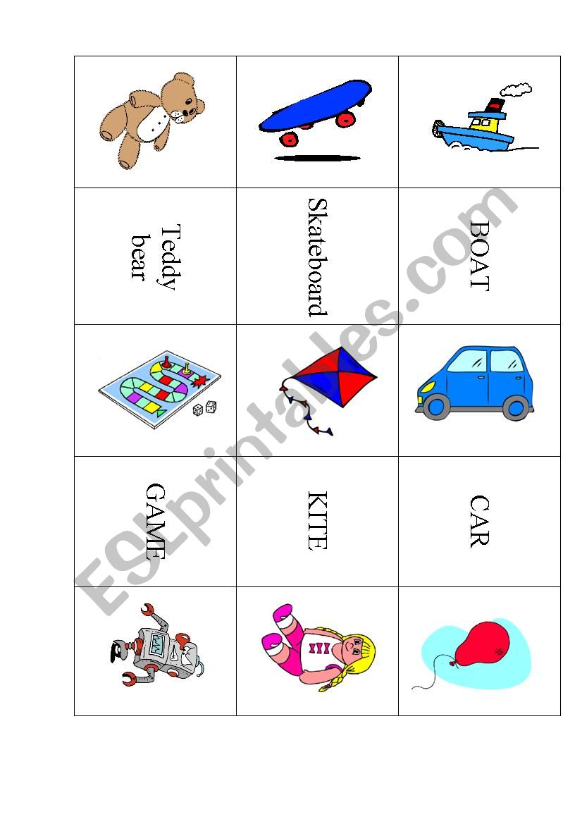 Monkey Card Game-Toys worksheet