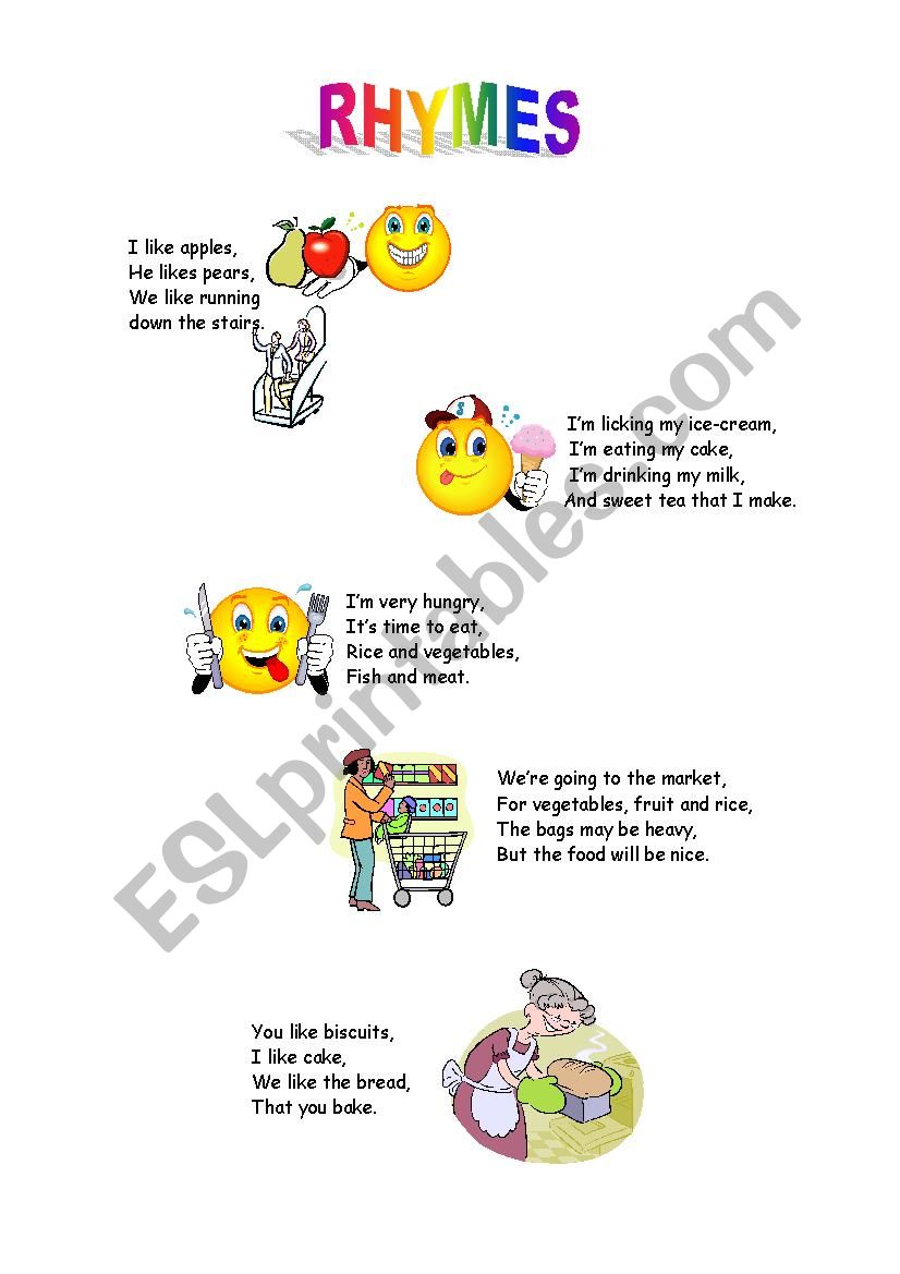 Rhymes por kids worksheet