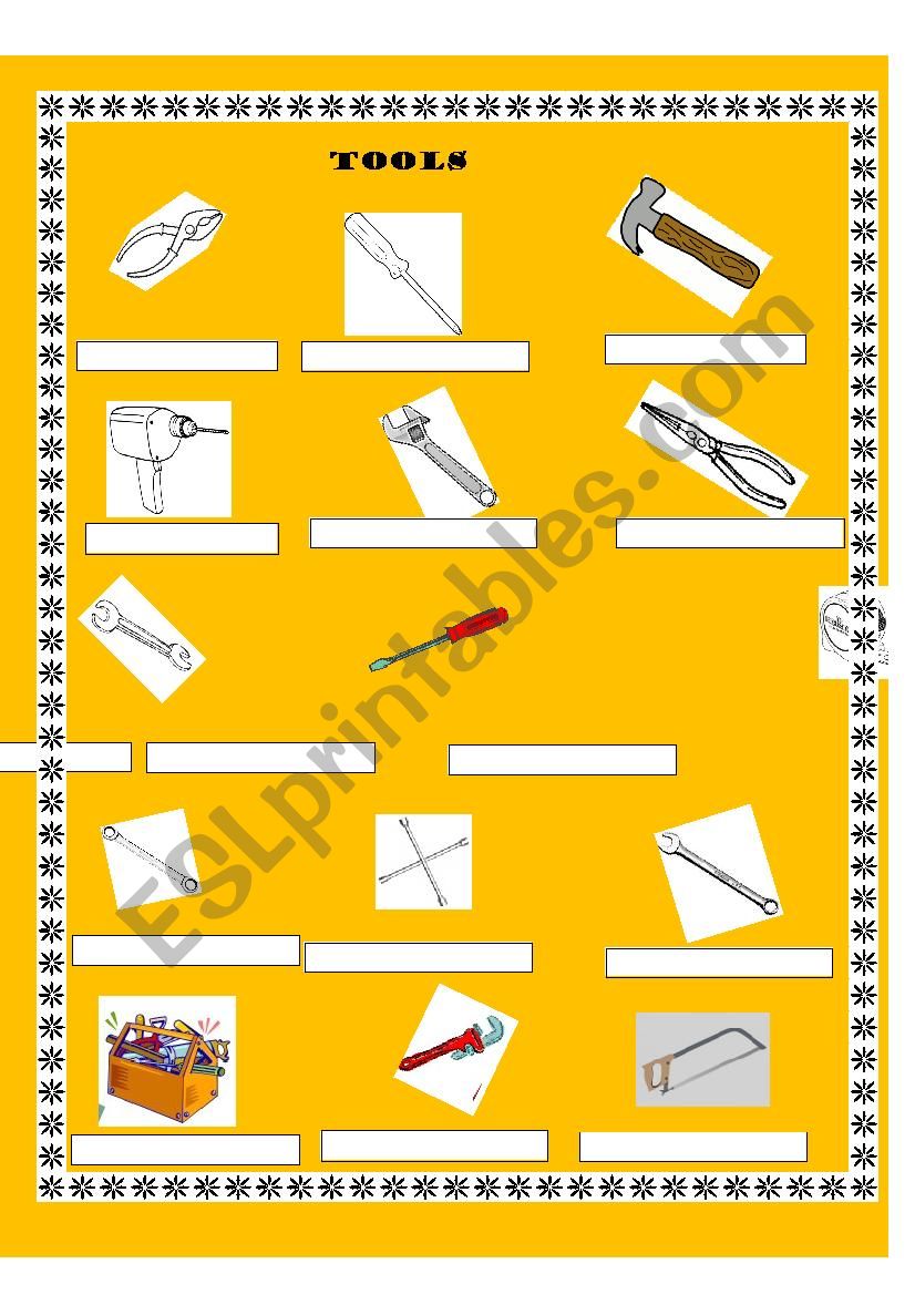 TOOLS worksheet