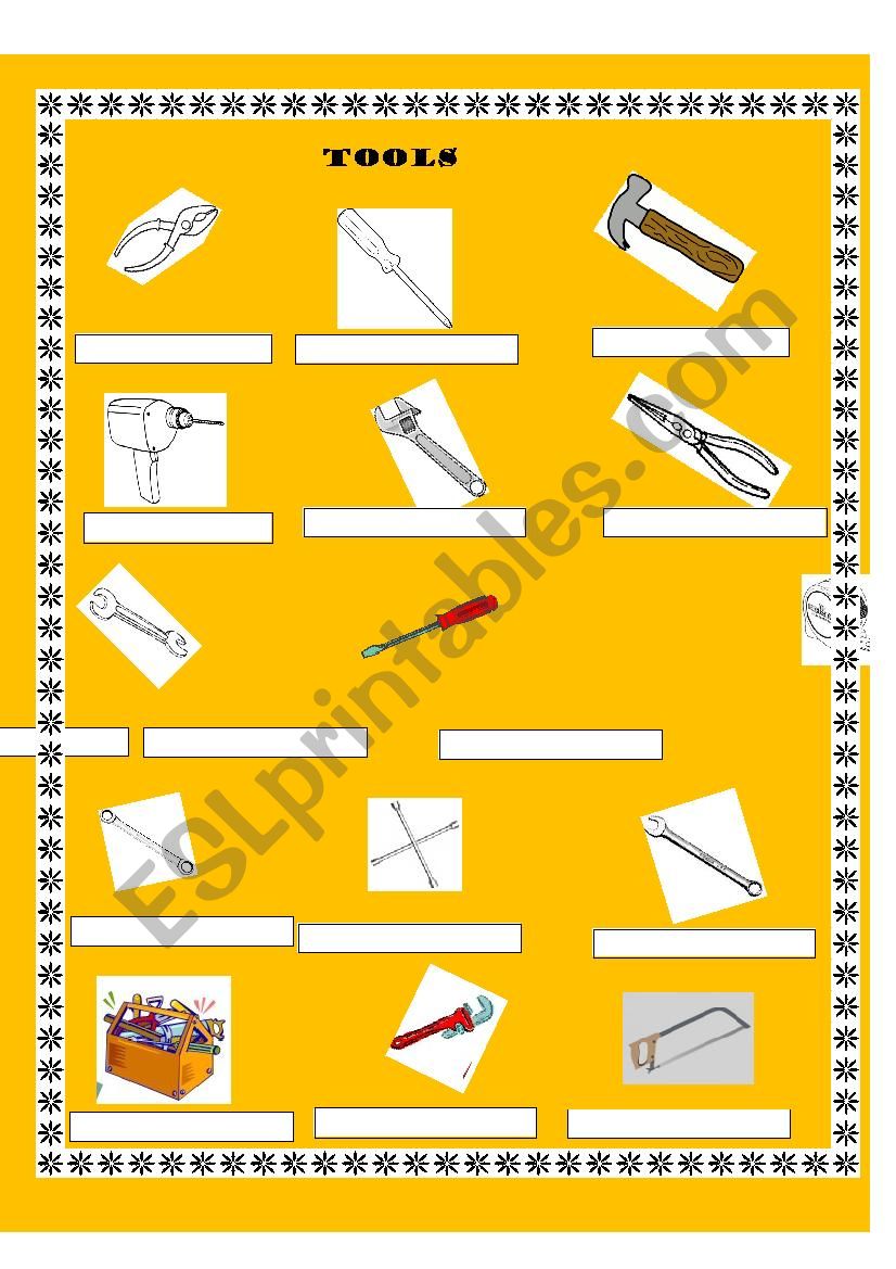 TOOLS worksheet