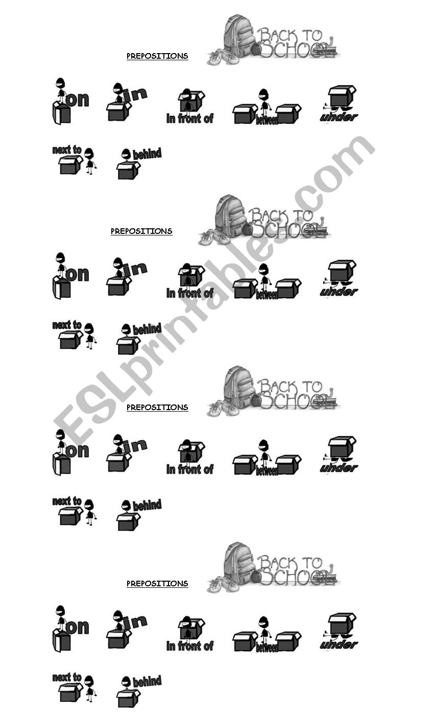 PREPOSITIONS worksheet