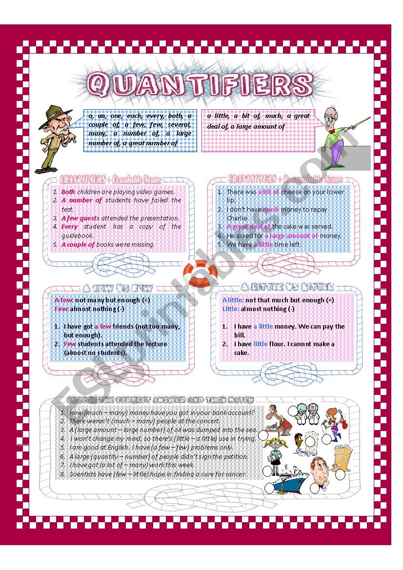 Quanifiers worksheet