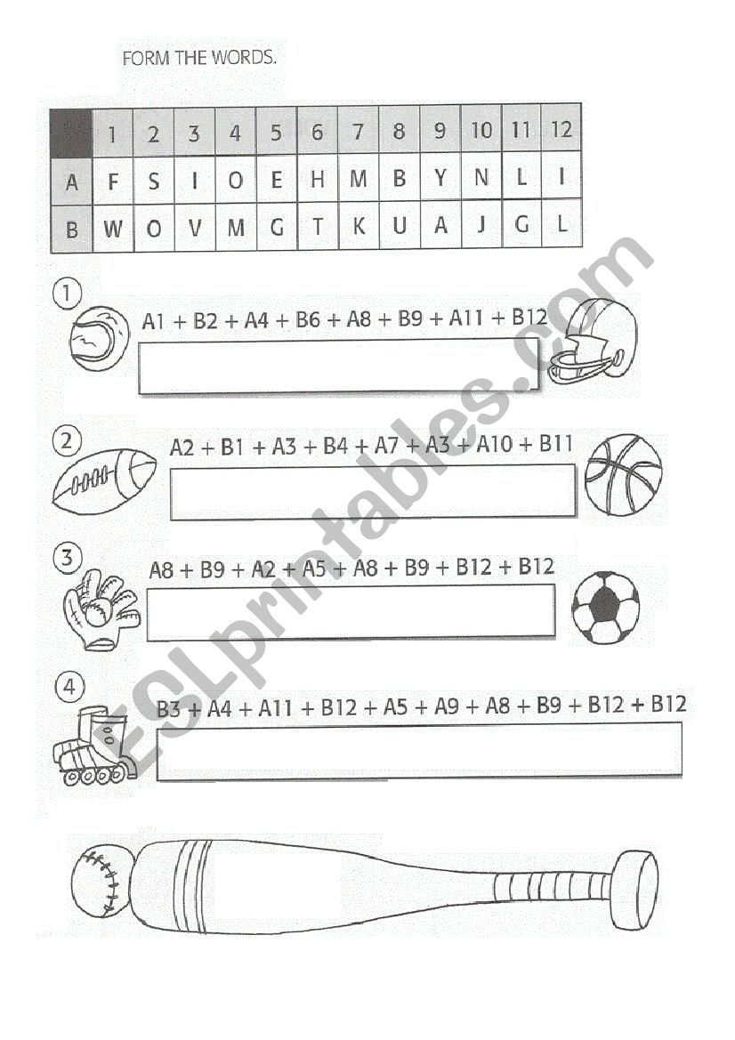 sports worksheet