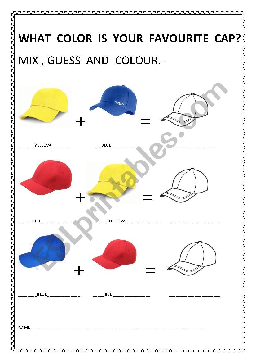What colour is your favourite cap?