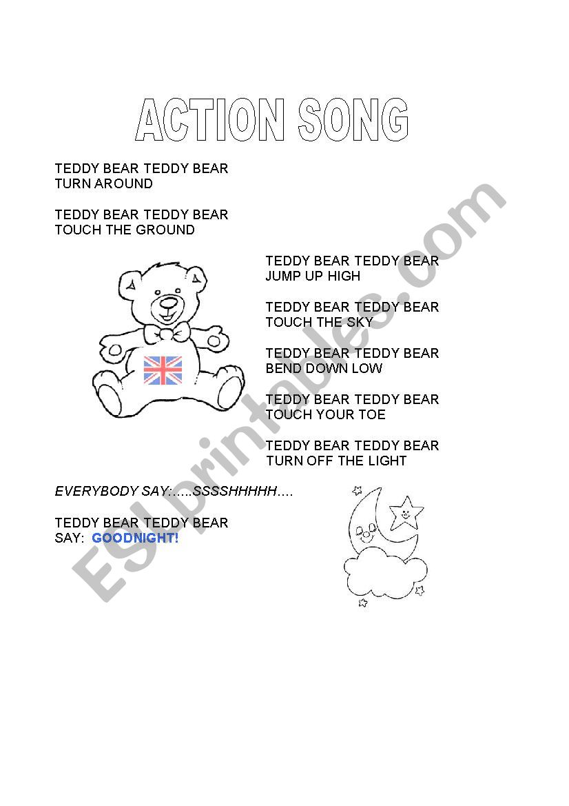 TEDDY BEAR TEDDY BEAR worksheet