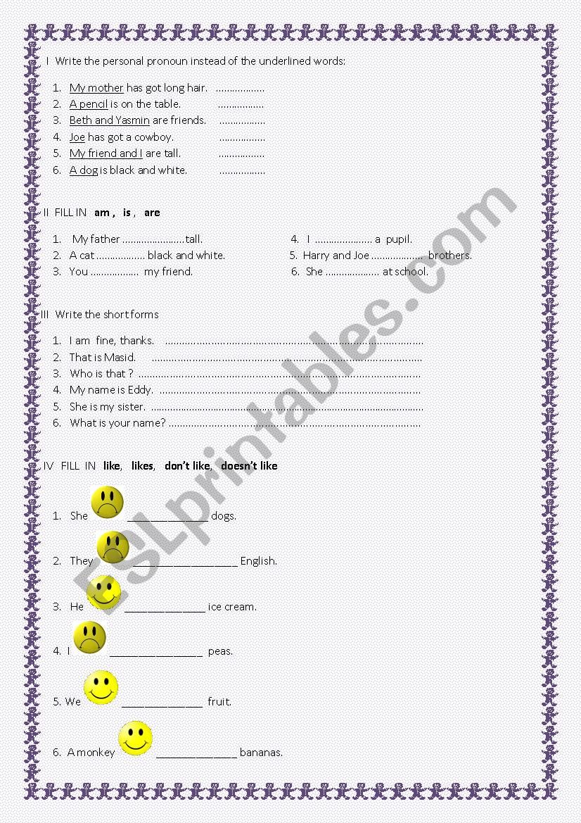 Test ( 3rd grade ) worksheet