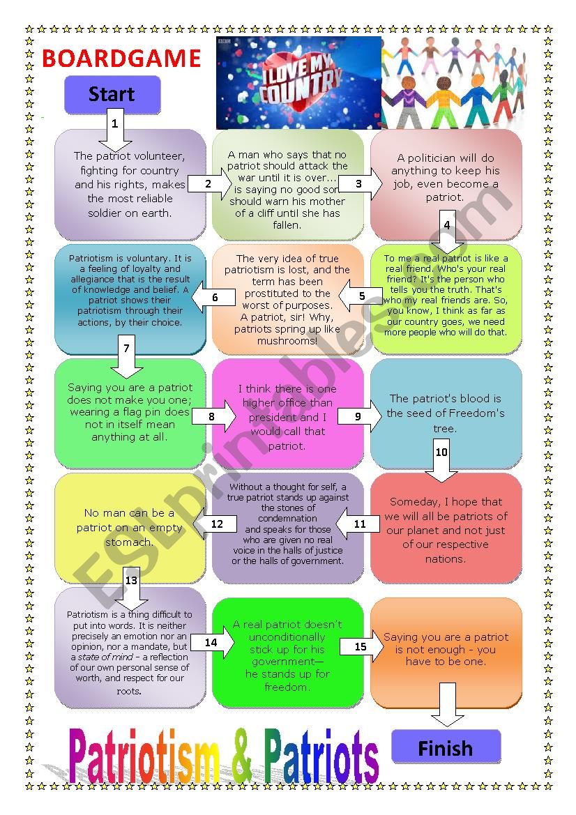 Boardgame: Patriotism and Patriots