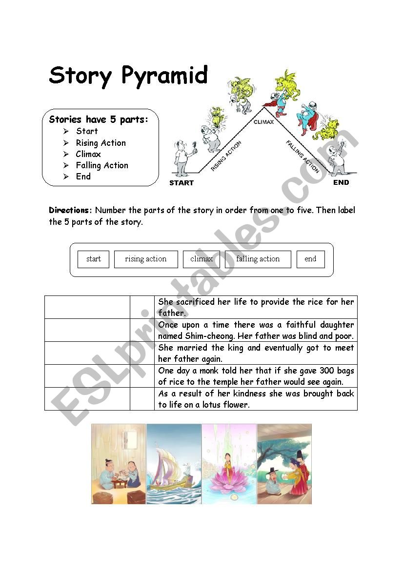 Story Pyramid worksheet