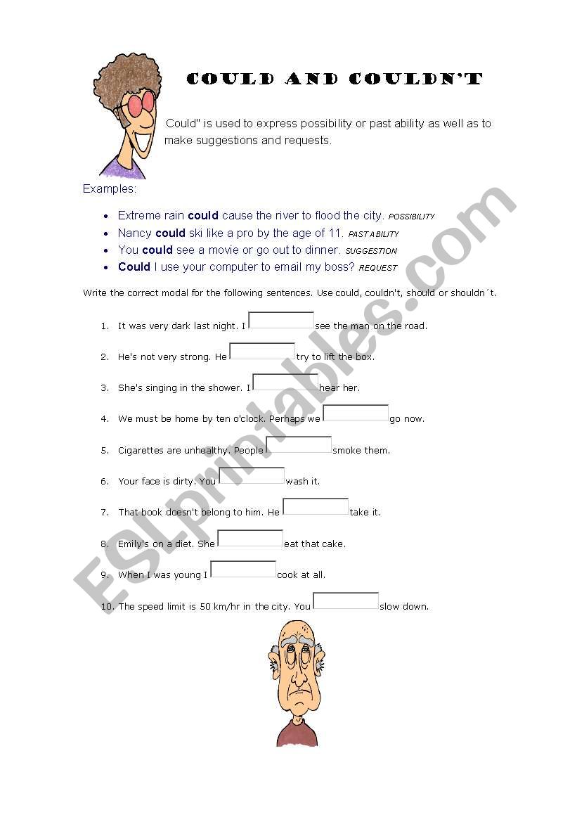 Modals worksheet