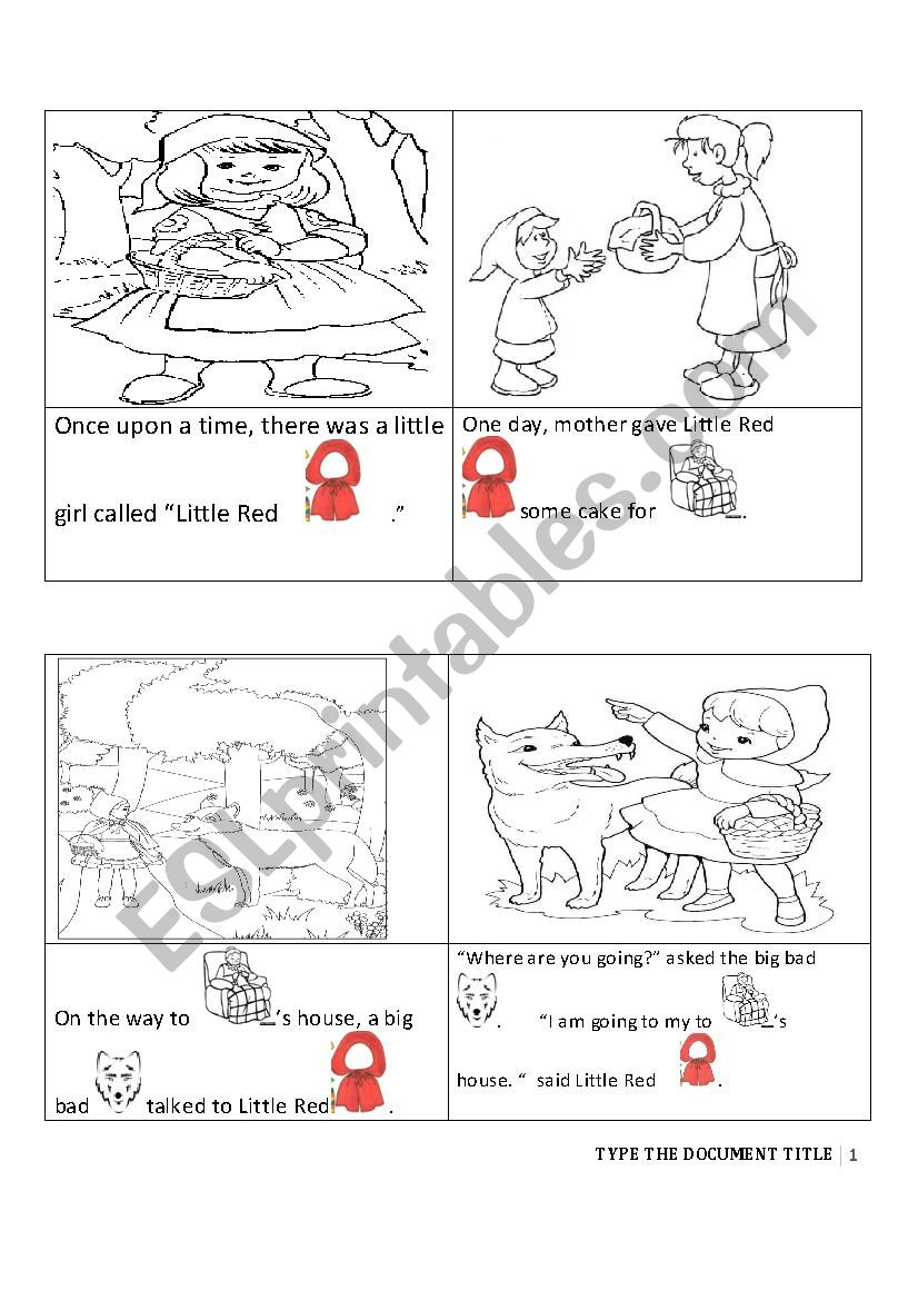 Little Red Riding Hood-Mini Book ESL