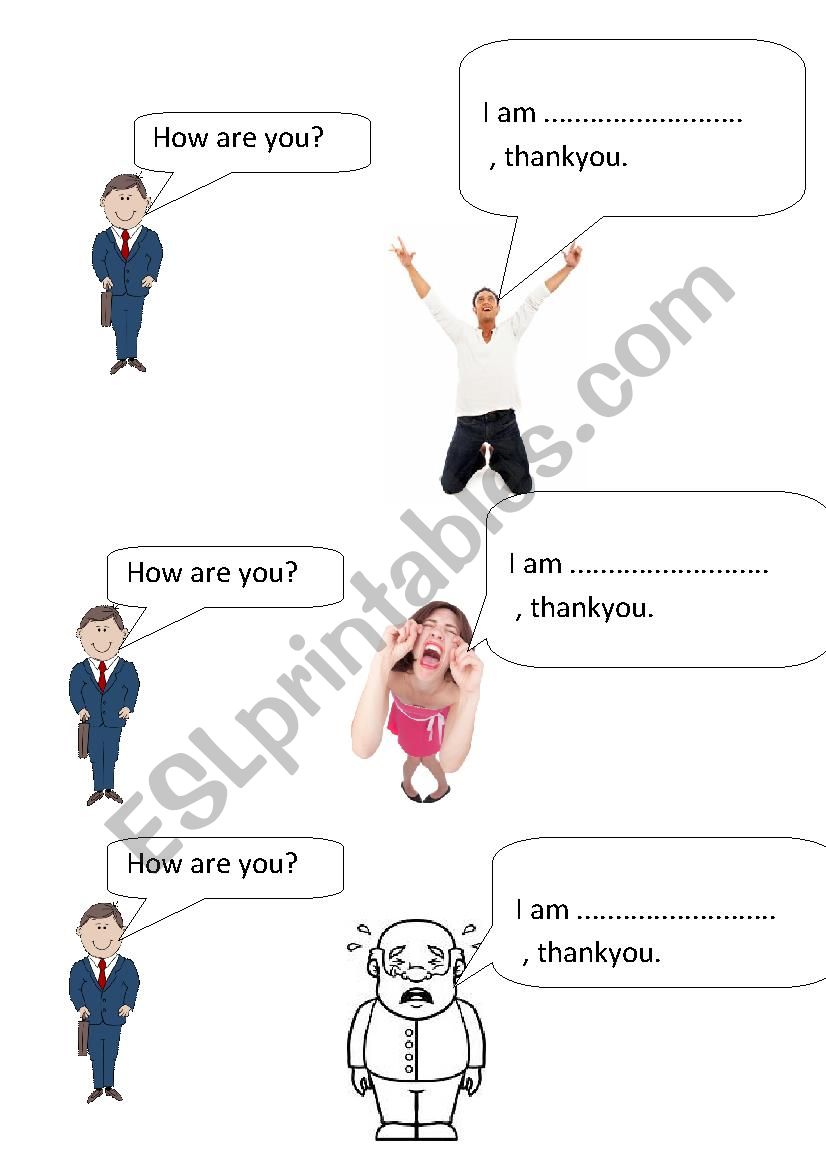 How are you? worksheet