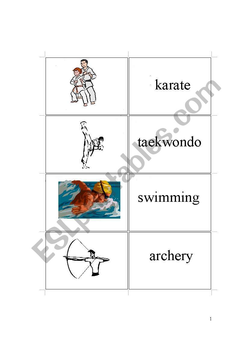 Sports worksheet