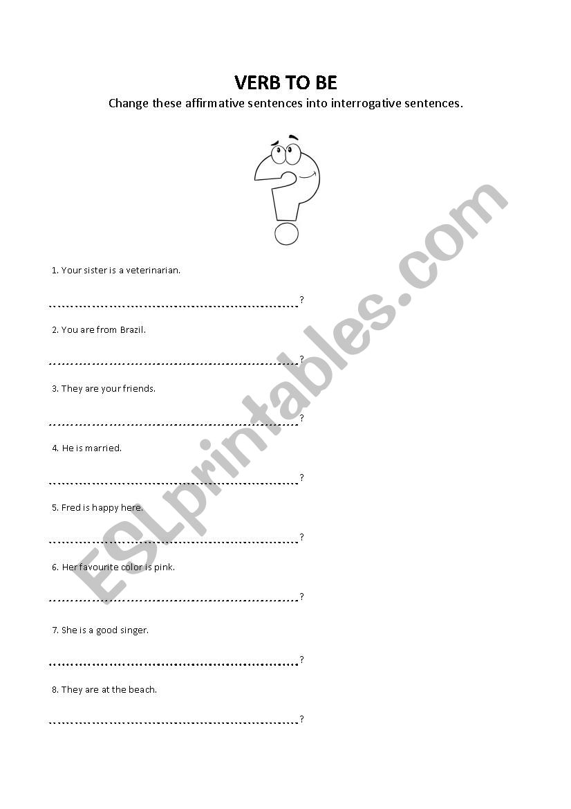 Verb to be - Interrogative form