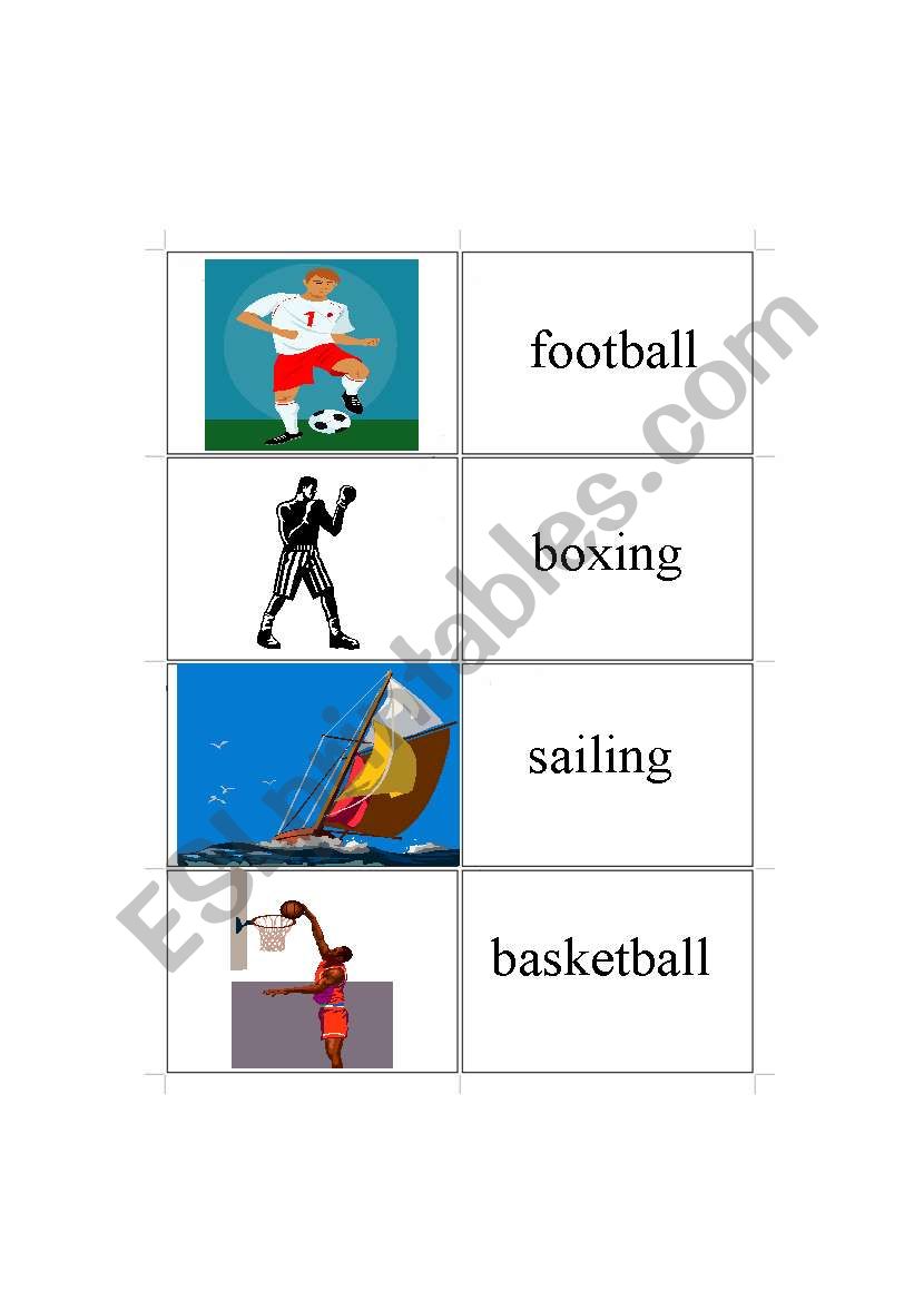 Sports worksheet