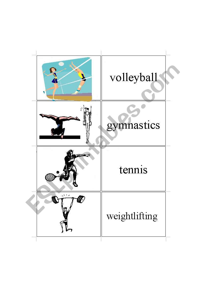 Sports worksheet