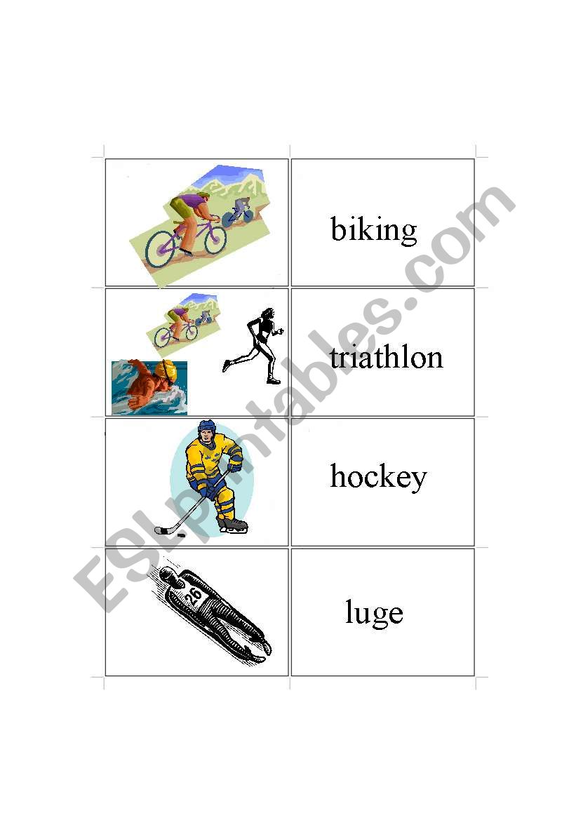 Sports worksheet