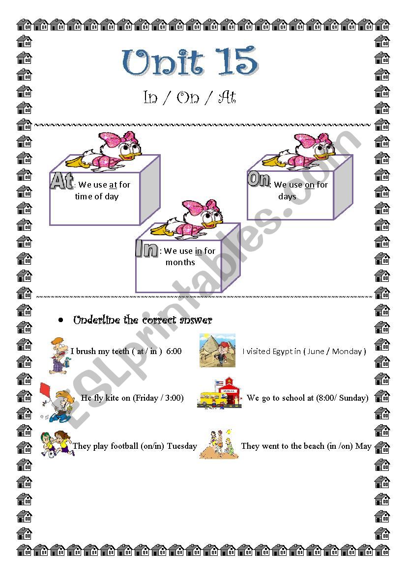 prepositions worksheet