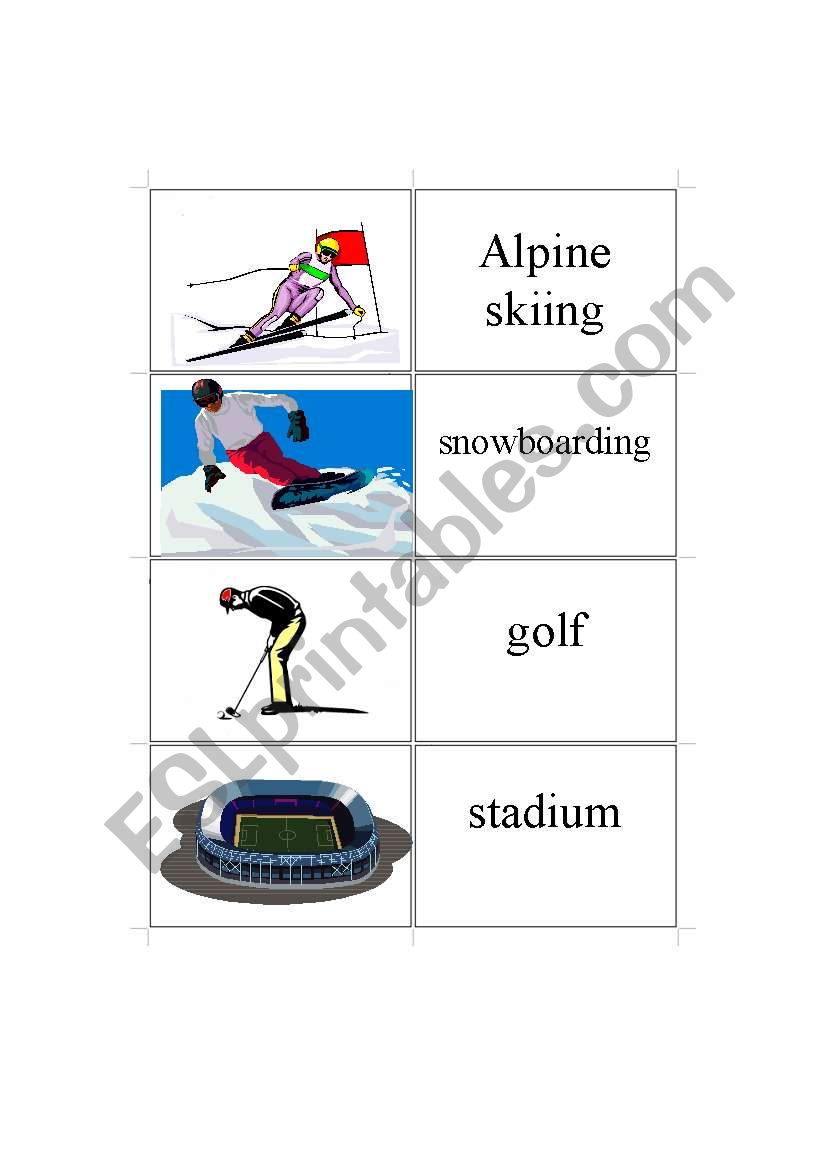 Sports worksheet