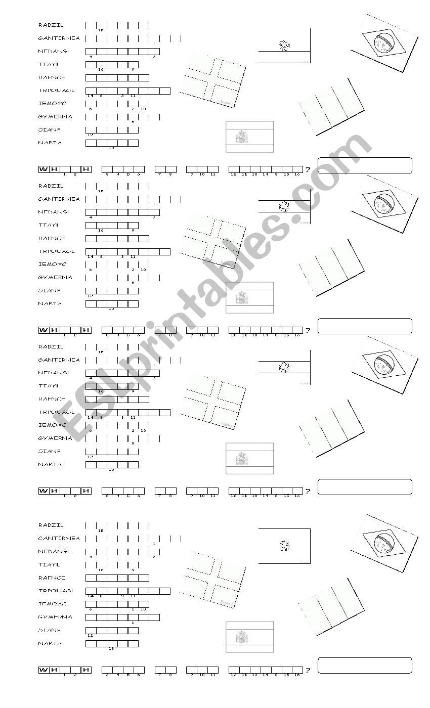 world cup 2014 puzzle worksheet