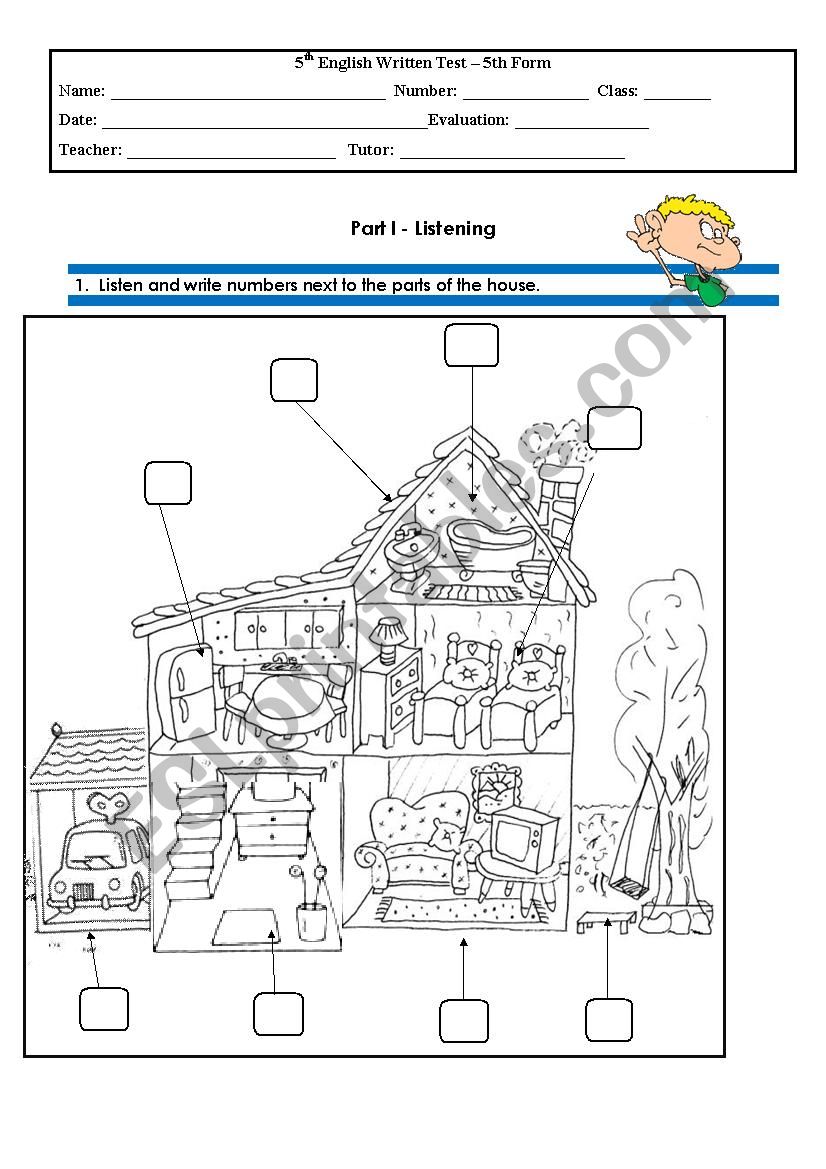 Test 5th Grade Part 1 worksheet