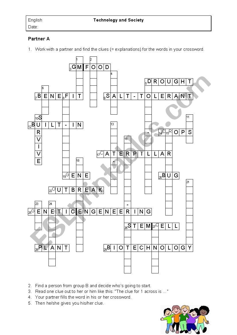 crossword biotechnology worksheet