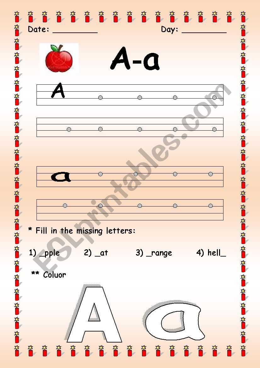 alphapet worksheet