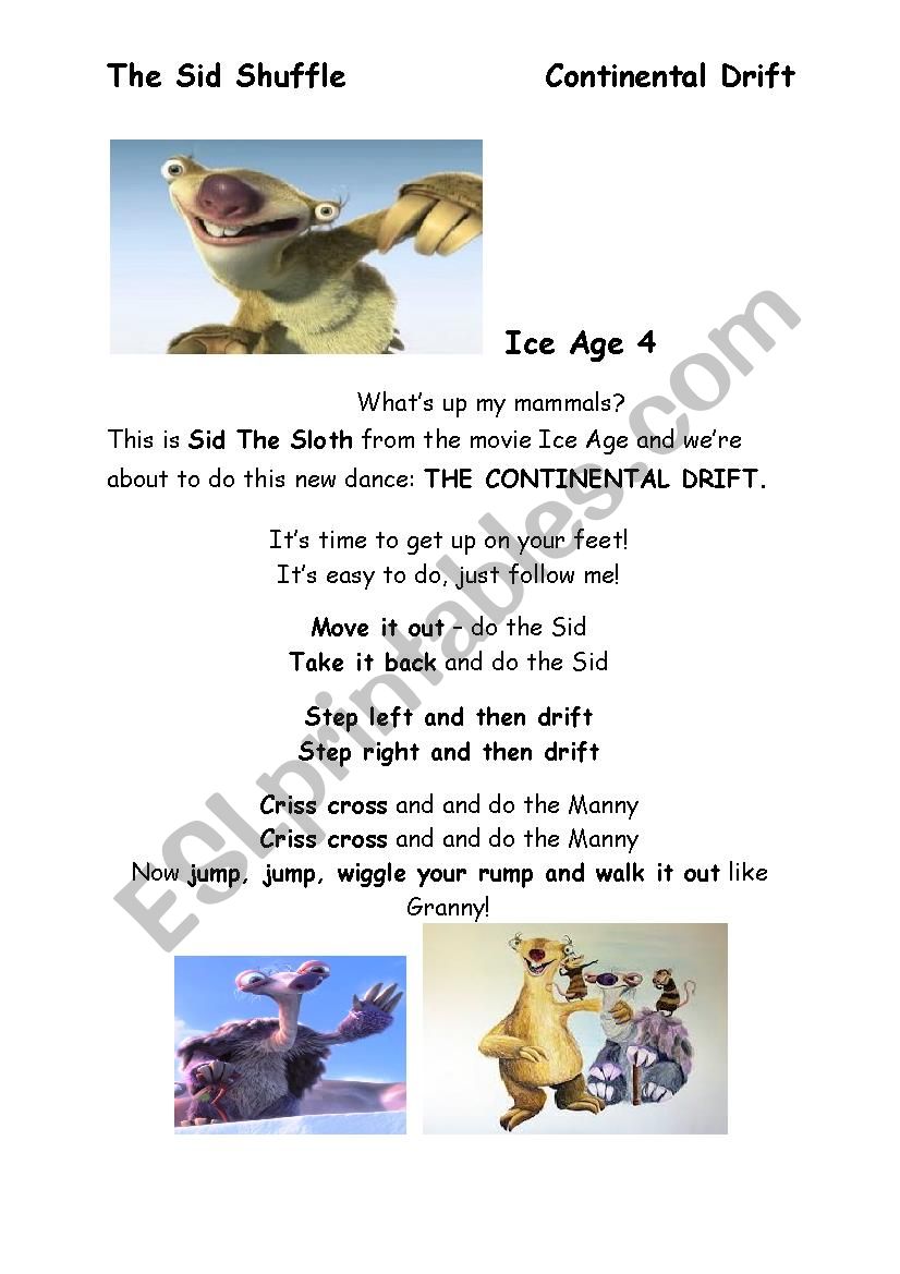 Sid Shuffle - Ice Age 4: Continental Drift