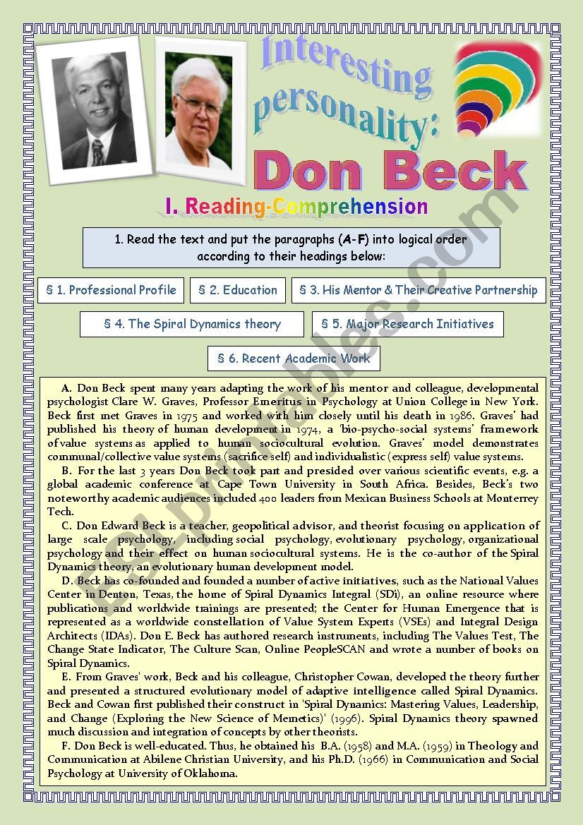 Interesting Personality: Don Beck