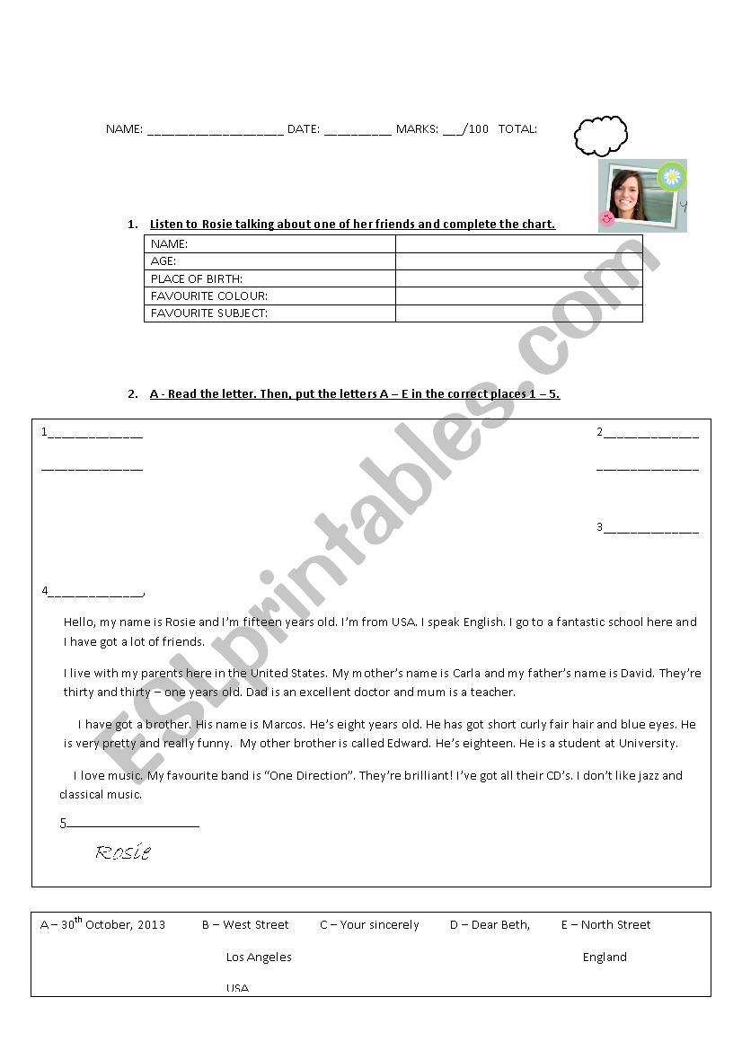 Test worksheet