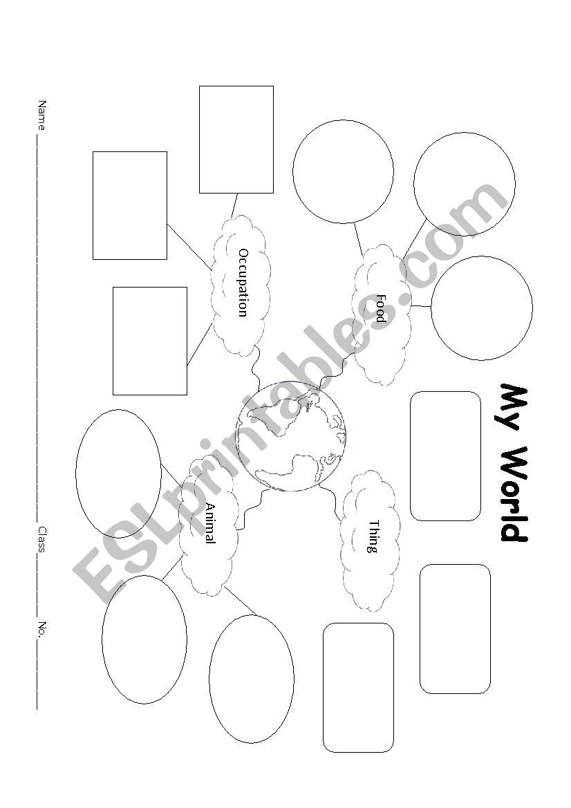 My world worksheet