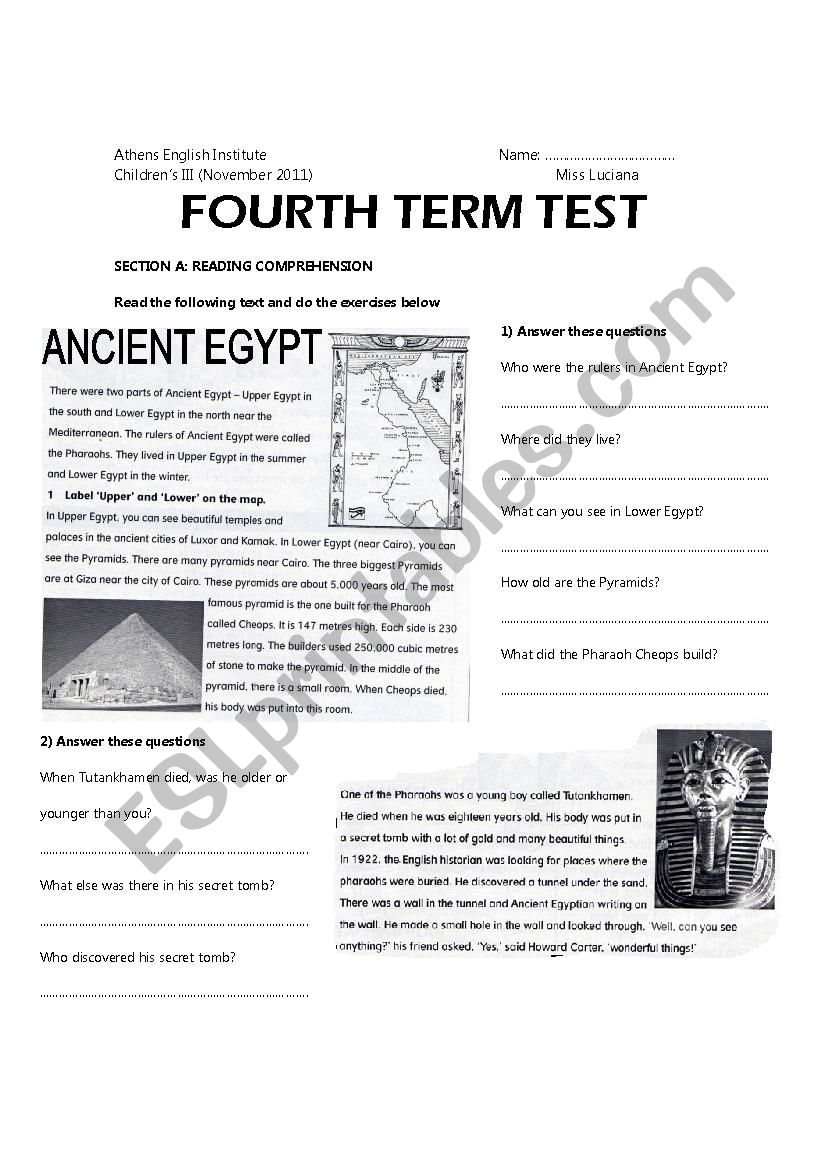 TEST past simple + comparative and superlative adjectives