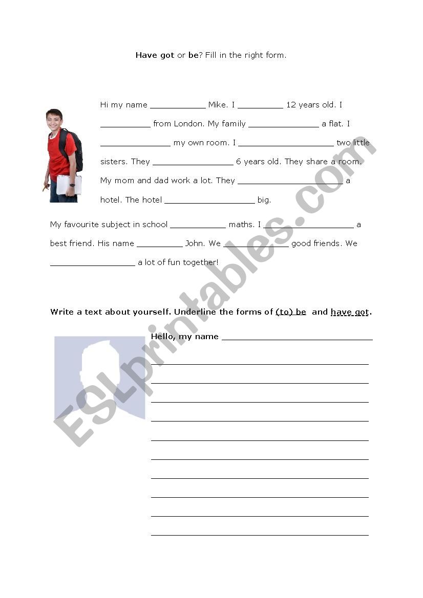 have got or to be worksheet